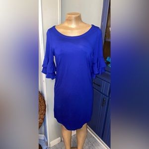 Lilly Pulitzer Lula Dress - Royal Blue - Tiered Flounce Sleeves - Size